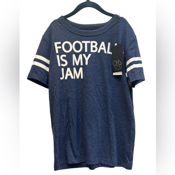 NWT Chaser “Football Is My Jam” Graphic Tee – Size 10 (Kids) Soft Cotton Blend - Picture 2 of 10